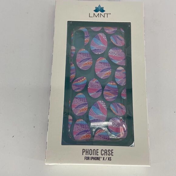 LMNT Geometric abstract printed clear iphone X XS phone case NWT - Picture 1 of 4